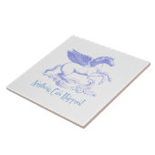 Pegasus: "Alles kan gebeuren!" Tegeltje (Zijkant)