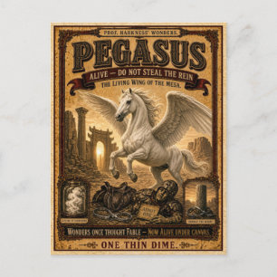 Pegasus, Antiek Circusmonster Briefkaart