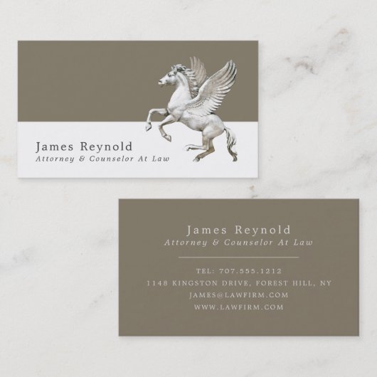 Pegasus, beoefenaar van juridische beroepen visitekaartje (Voorkant / Achterkant)