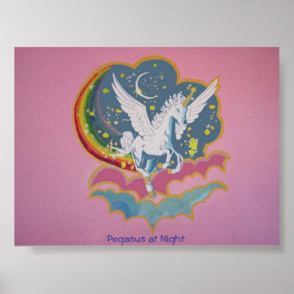 Pegasus bij nacht poster