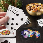 Pegasus Black Floral Pokerkaarten (Insitu)