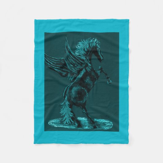PEGASUS BLUE FLEECE DEKEN (Voorkant)