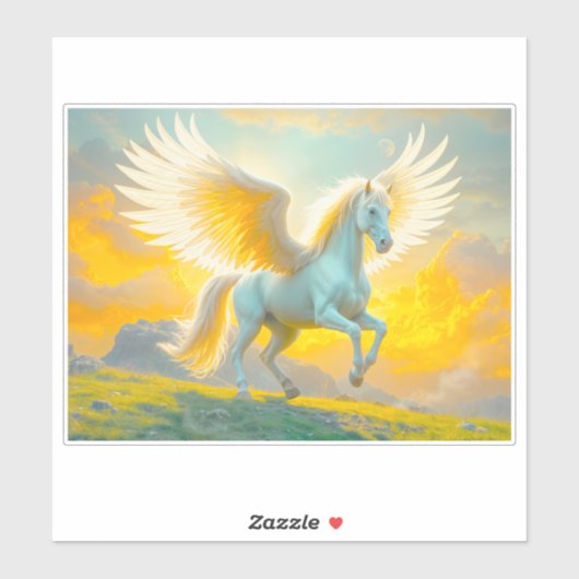Pegasus Bridging the Earth and Sky Sticker (Vel)