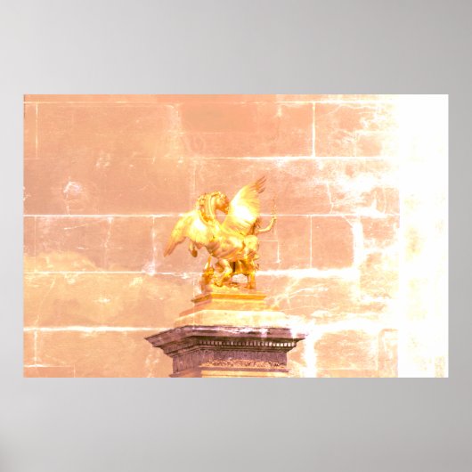 Pegasus – bronze statue Paris – Emmanuel Frémiet Poster (Voorkant)