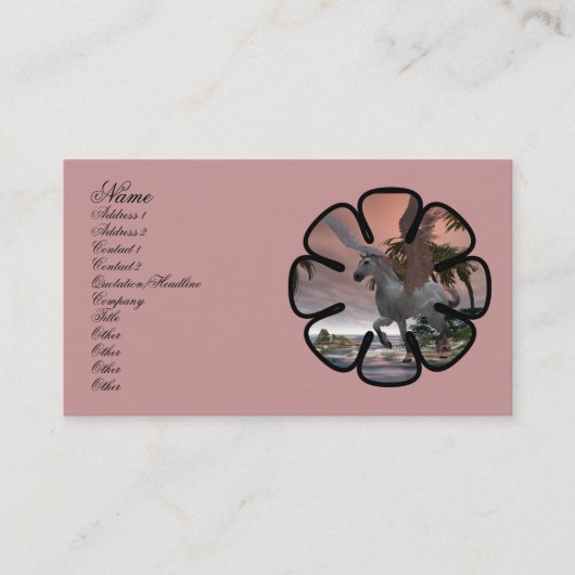 Pegasus-cove-kaart Visitekaartje (Voorkant)