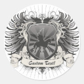 Pegasus Crest Ronde Sticker (Voorkant)