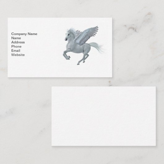 Pegasus die het Visitekaartje uitzet (Voorkant / Achterkant)