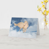 Pegasus die neer door Wolken kijken Kaart (Gele Bloem)