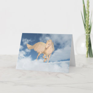 Pegasus die neer door Wolken kijken Kaart