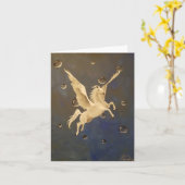 Pegasus Dreams Blank Wenskaart Kaart (Gele Bloem)