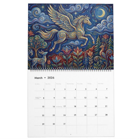 Pegasus Dreams Kalender (Mar 2026)