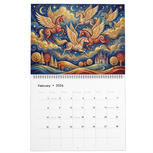 Pegasus Dreams Kalender (Feb 2026)