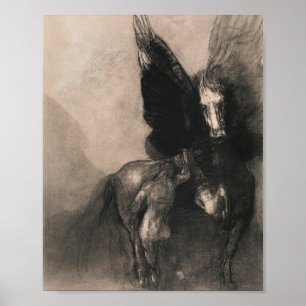 Pegasus en Bellerophon 1888, gemaakt door Odilon R Poster