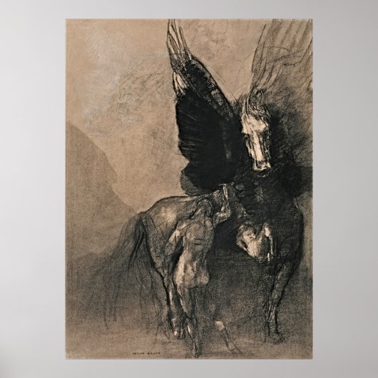 Pegasus en Bellerophon – Mythisch meesterwerk Poster (Voorkant)