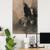 Pegasus en Bellerophon – Mythisch meesterwerk Poster (Thuiskantoor)