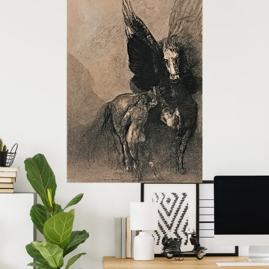 Pegasus en Bellerophon – Mythisch meesterwerk Poster (Thuiskantoor)