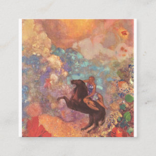 Pegasus en de Muse door Odilon Redon Vierkante Visitekaartje