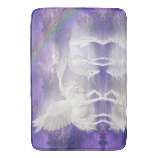 Pegasus en unicorn badmat (Voorkant Verticaal)