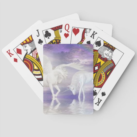 Pegasus en unicorn pokerkaarten (Achterkant)