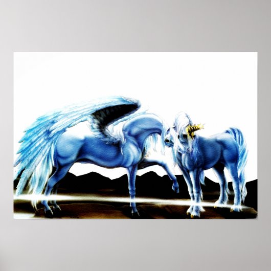 Pegasus en Unicorn Poster (Voorkant)