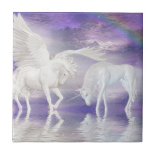 Pegasus en unicorn tegeltje