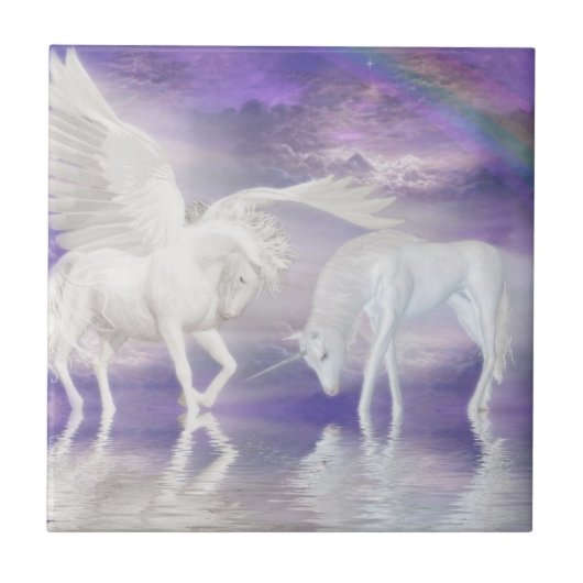 Pegasus en unicorn tegeltje (Voorkant)