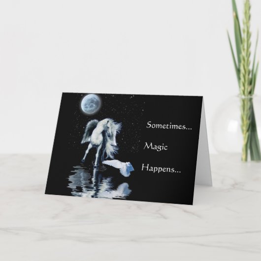 PEGASUS- EN WITTE RAVEN Collectie Feestdagen Kaart (Voorkant)