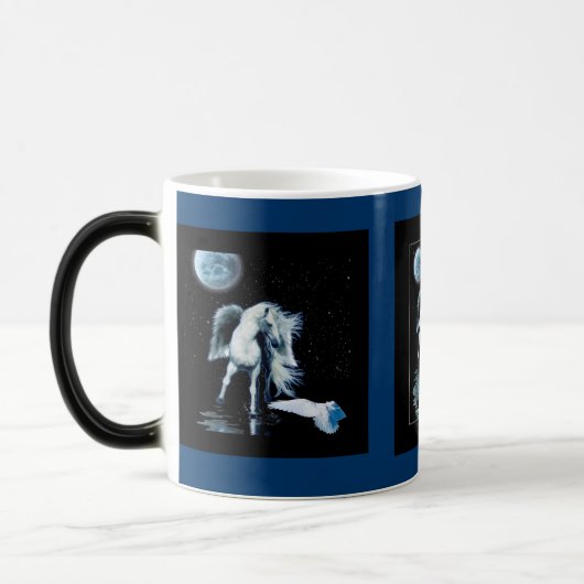 PEGASUS- EN WITTE RAVEN Collectie Magische Mok (Links)