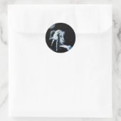 PEGASUS- EN WITTE RAVEN Collectie Ronde Sticker (Tas)