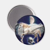 PEGASUS EN ZWARTE RAVEN MAGNEET (Voorkant / Achterkant)