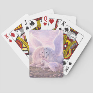 Pegasus Familie Droom – Zachte Fantasie Kunst  Pokerkaarten