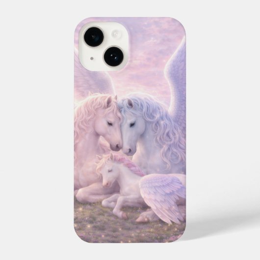 Pegasus Family Dream – Soft Fantasy Art  iPhone Hoesje (Achterkant)