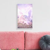Pegasus Family – Soft Pastel Fantasy Canvas Art Afdruk (Insitu (Woonkamer))
