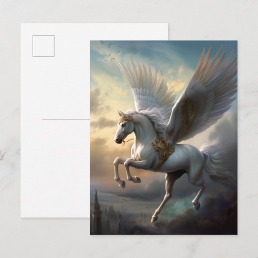 Pegasus Fantasy Art Briefkaart (Voorkant / Achterkant)