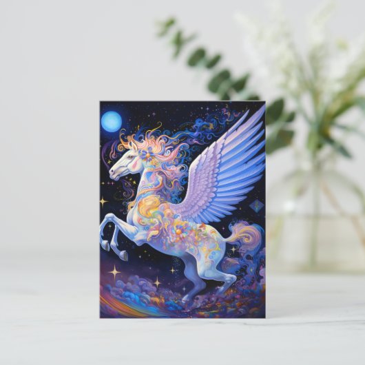 Pegasus Fantasy Art Briefkaart (Staand voorkant)