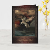 Pegasus Fantasy Art Groeten Kaart (Gele Bloem)