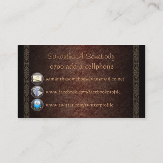 Pegasus Fantasy Art Profile-kaarten Visitekaartje (Achterkant)