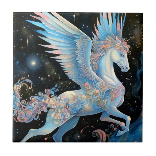 Pegasus Fantasy Art Tegeltje (Voorkant)