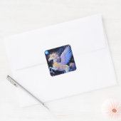 Pegasus Fantasy Art Vierkante Sticker (Envelop)