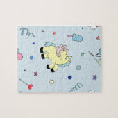 Pegasus feest lichtblauw legpuzzel (Horizontaal)