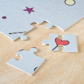 Pegasus feest lichtblauw legpuzzel (Zijkant)