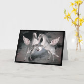 Pegasus Full Moom Fantasy Horses-fotokaart Kaart (Gele Bloem)