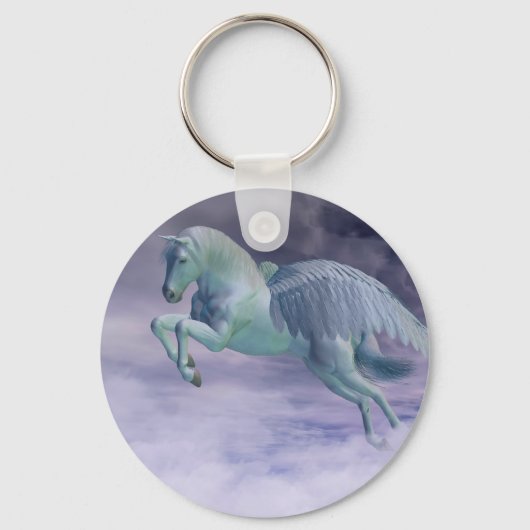 Pegasus Galloping through Storm Clouds Sleutelhanger (Voorkant)