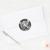 Pegasus — Gevleugelde Boodschapper van de Storm Ronde Sticker (Envelop)