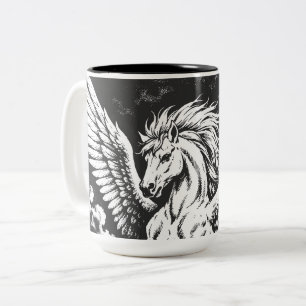 Pegasus — Gevleugelde Boodschapper van de Storm Tweekleurige Koffiemok