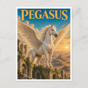 Pegasus, gotische fantasie monster briefkaart