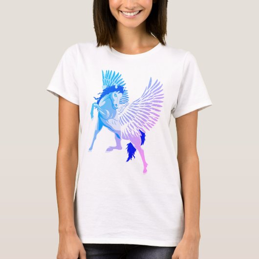 Pegasus Griekse mythologie schinged paard T-shirt (Voorkant)