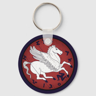 Pegasus, het witte paard van de Griekse mythologie Sleutelhanger