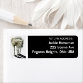 PEGASUS HORSE Fantasy Retour Adreslabels Etiket (Insitu)