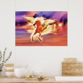 Pegasus Horse "Lead with Light"-Poster Poster (Keuken)